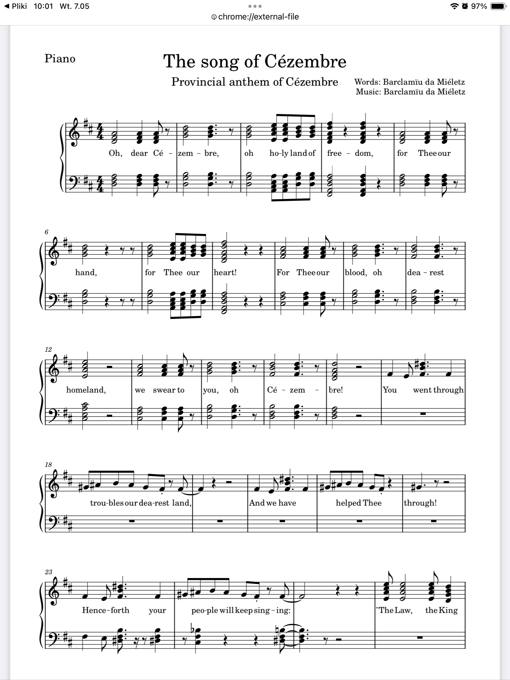 The song of Cézembre sheet music.png